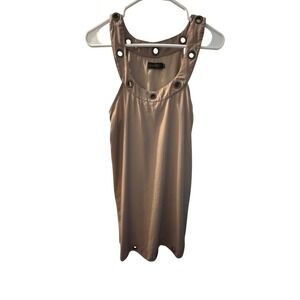 Animale A+MAIS Tan Grommet Detail Sleeveless Scoop Neck Top Size 38